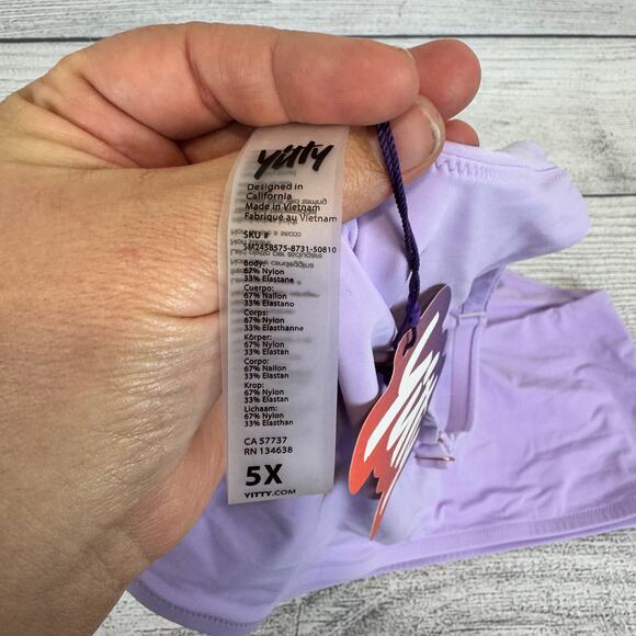 Yitty Plus Size Light Purple Shaping Two Piece Swimsuit Size 5X (26/28) - Picture 6 of 14